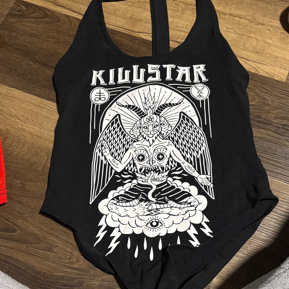 Killstar Black Graphic Bodysuit